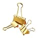 Z ZICOME 50 Pack Binder Clips, Gold, Assorted Sizes (1-1/4 inch, 1 inch, 3/4 inch)