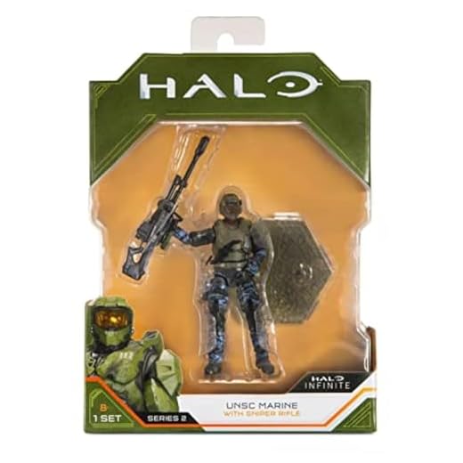 Halo Infinite World of Halo 4" Figures Series 1 2 3 4 Collection (Choose Figure) (UNSC Marine (w/Sniper Rifle))