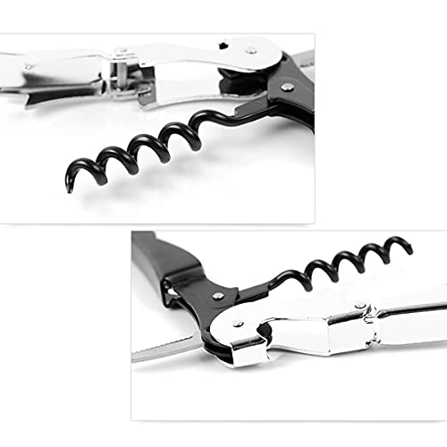 Abridor De Garrafa Vinho Saca Rolhas Aço Inox Dois Estágios