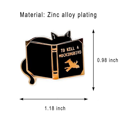Image of To Kill A Mockingbird Pin - Culture Series | Premium Enamel Pin - Statement Lapel Pin - Plated Badge for Clothing, Bags, Hats, Jackets, and Lanyards