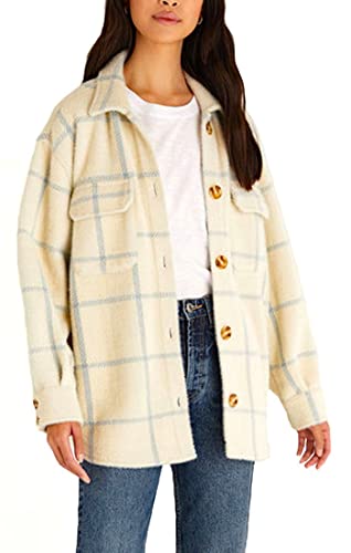 ジャケット・アウター Her lip to Checked Pattern Wool Coat Amazon.com: Plaid Tucker Jacket Sand / Large : Clothing