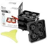 Ice Cube Trays with Lids(4 PACK), Diamond-Shaped Silicone BPA-Free Stackable Easy Release Ice Molds Multifunctional Storage Containers for Ice, Whiskey, Candy and Chocolate by Bella Vino