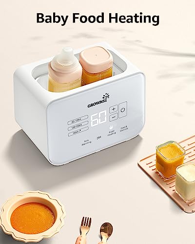 Image of GROWNSY Fast Double Baby Bottle Warmer for Breastmilk & Formula, White