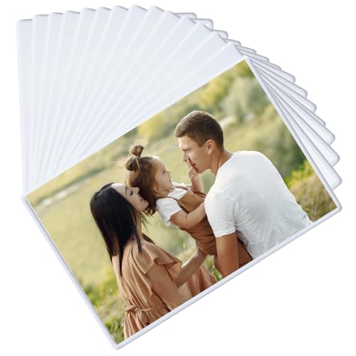 FRETONBA 15 Piezas Marco de Foto Magnético para Refrigerador, 15 x 10 cm Bolsas Magnéticas para Fotos, Marcos para Fotos Collage para Nevera y Superficies de Metal, Blanco