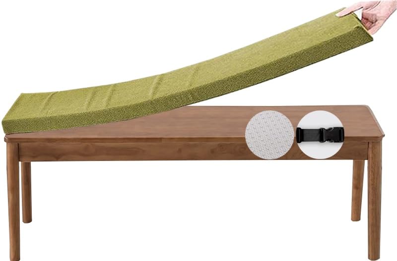 Bench Cushion Kitchen 150/120/100cm x 40cm Sofa Lounge Garden Bench Pad, with Zipper Non Slip Removable Furniture Bench Seat Pad Outdoor Indoor Lounge Bench Cushion(Fruit Green,70x35cm x5cm Thick) — image 1