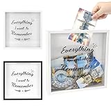 FramePro Caixa de sombras de viagem de 30,5 x 30,5 cm com ranhura – Caixa de memória Adventure Archive para ingressos, lembranças e fotos | Estojo de exibição de lembrança montável na parede com