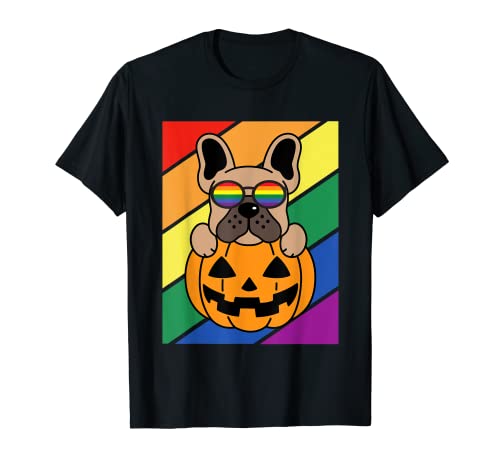 LGBTQ Flag Gay Pride Halloween Rainbow Dog LGBT Glasses T-Shirt