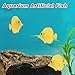 CAPASTEC Artificial Glowing Fish, Yellow Silicone Aquarium Fish Ornament, 3.35