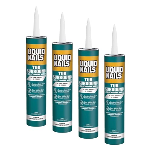 Image of Liquid Nails - LN715 LIQUID NAILS LN-715 Tub Surround and Shower Adhesive (Low VOC) (10-Ounce) (Pack of 4)