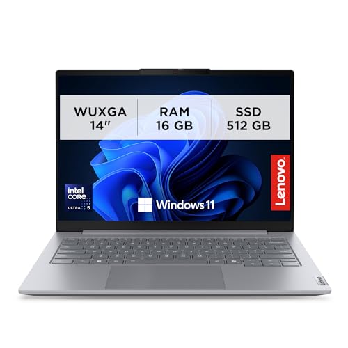 Lenovo - Notebook 14 Pollici ThinkBook 14 Gen 8, PC Portatile Professionale Windows 11 Pro, Intel Core Ultra 5 225U, Ram 16GB DDR5, 512GB SSD NVMe, Laptop AI Boost, Computer Audio Dolby, Webcam FHD IR