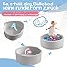 Aunekiv Bällebad für Baby ab 1 Jahr ohne Bälle, 90x30 cm Bällepool Ballgruben Spielzeug für Kleinkinder, Grau