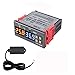 STC-3028 Temperature Controller 110-220V Temperature and Humidity Controller Meter with Integrated Sensor Dual Digital Display Thermometer Hygrometer Incubator Controller
