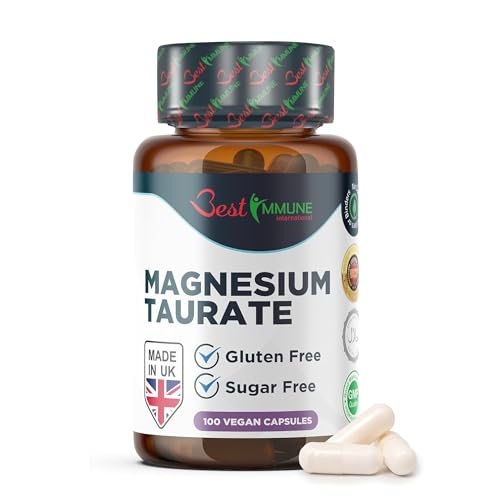 Best Immune Natürliches Magnesiumtaurat 500mg Höchste Bioverfügbarkeit 100 Vegane Kapseln
