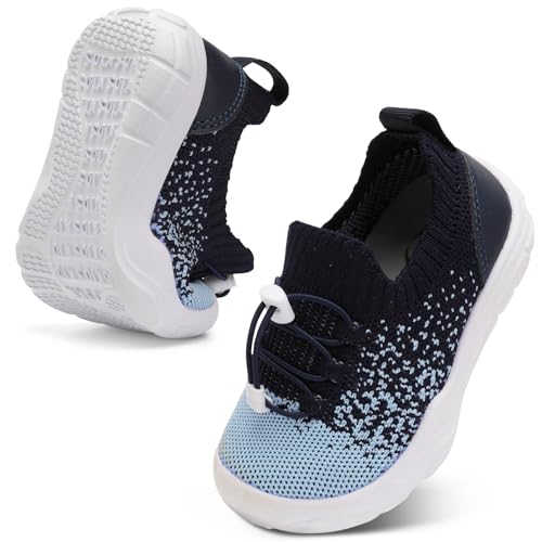 Image of Scurtain Toddler Shoes Boys Girls Tennis Shoes Kids Barefoot Shoes Slip on Sneakers Breathable Walking Running Shoes
