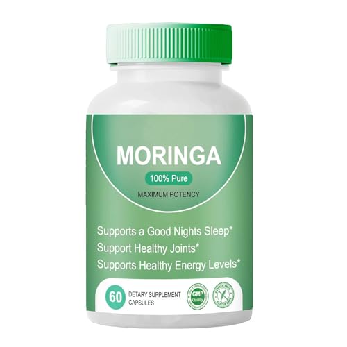 Nlieopda Moringa Powder Capsules - 800Mg Of Pure Nutrient-Rich Moringa Powder - A Natural Green Antioxidant Superfood cover