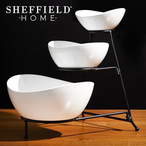 3-Tier-Large-Serving-Bowls-Set-Microwave-Dishwasher-Safe-Stoneware-Fruit-Bowl-with-Collapsible-Black-Metal-Stand-Bowls-for-Kitchen-Dinner-Parties-Desserts-Chip-and-Dip-Side-Dishes-White 3 Tier Large Serving Bowls Set Microwave Dishwasher Safe Stoneware Fruit Bowl with Collapsible Black Metal Stand Bowls for Kitchen Dinner Parties Desserts Chip and Dip Side Dishes White