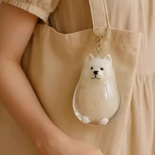 Zengjunwei Hundehaar Sammler Schlüsselanhänger Charme Memorial Storage Box, Haustier Haar Lagerung Schlüsselanhänger,Haustier Katze Hund Haar Lagerung Fall für Tierhalter (I)