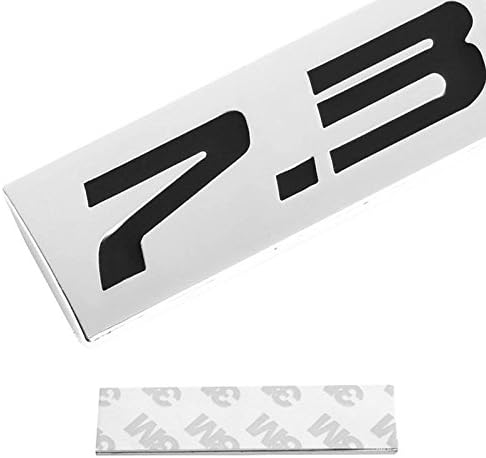 Miniatura 2 de UrMarketOutlet - Emblema adhesivo negrocromo, con números, de aleación de aluminio, para parachoques y guardabarros de auto, Negro