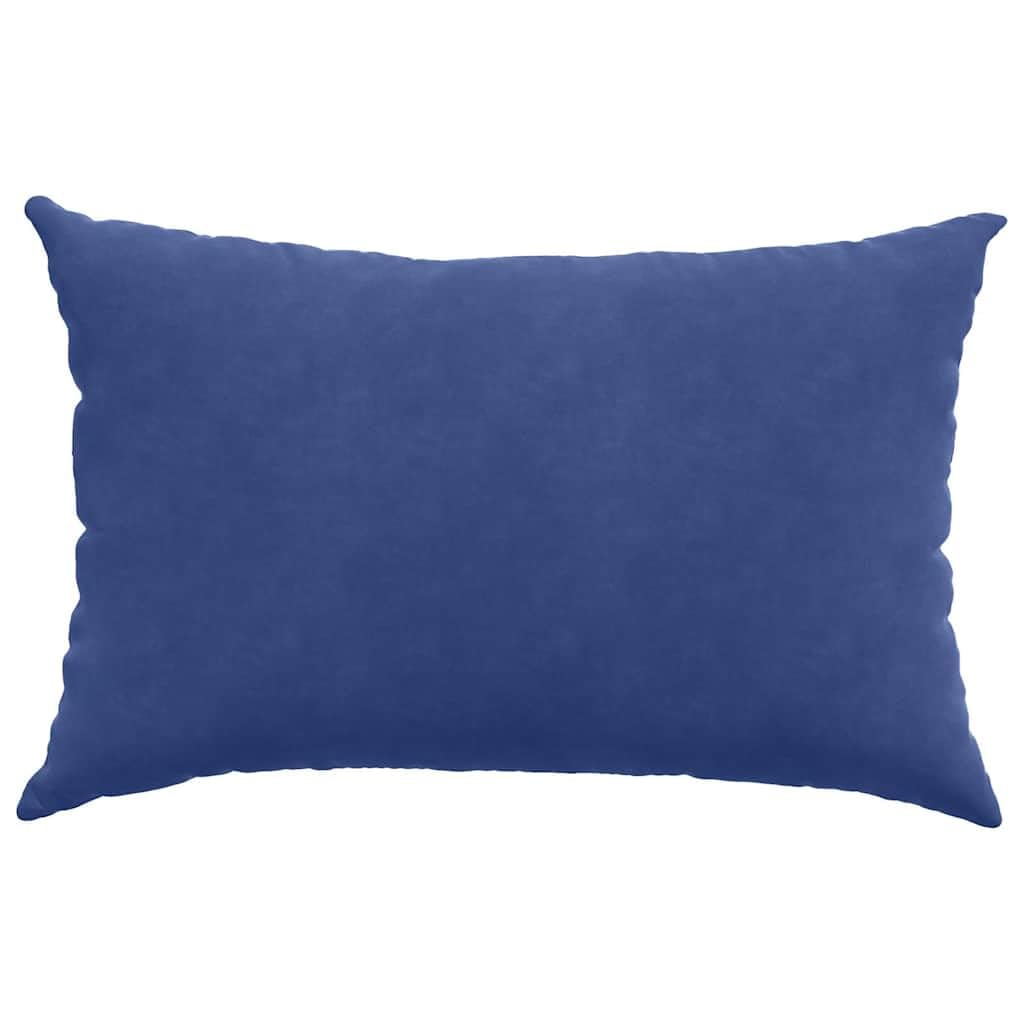 Coppia Cuscini per Divano Blu Polizia 60x40 cm Tessuto a Coste | Cuscini decorativi morbidi e sfoderabili con cerniera, ideali per arredare il soggiorno o la camera da letto.