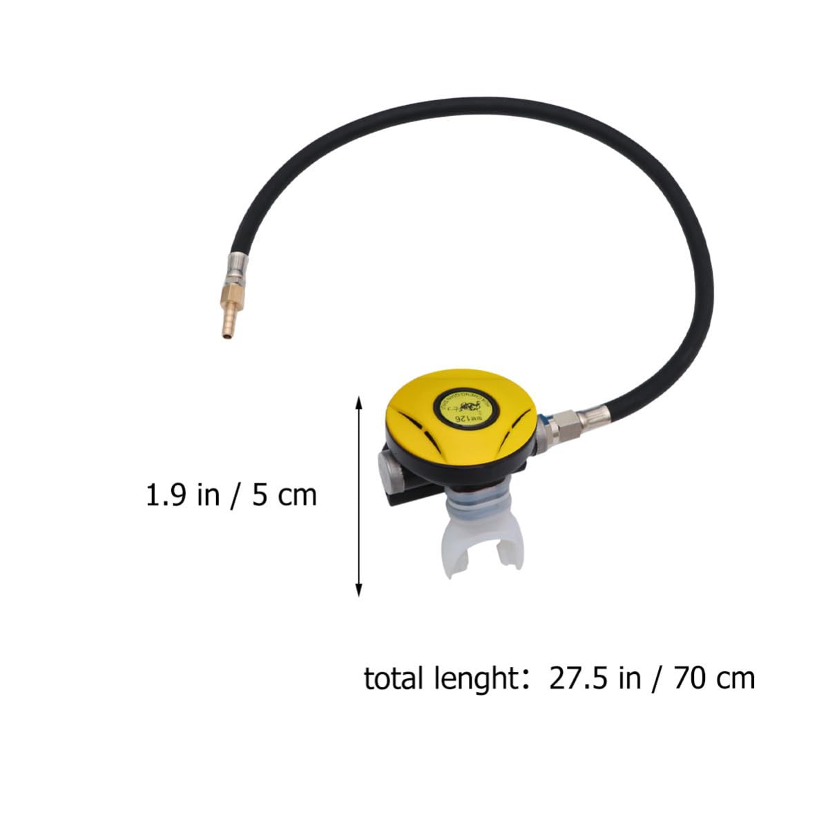 Secondario da Immersione in Silicone Giallo, Leggero | Uso Professionale e Ricreativo, senza Odore, Anti Affaticamento Masseter