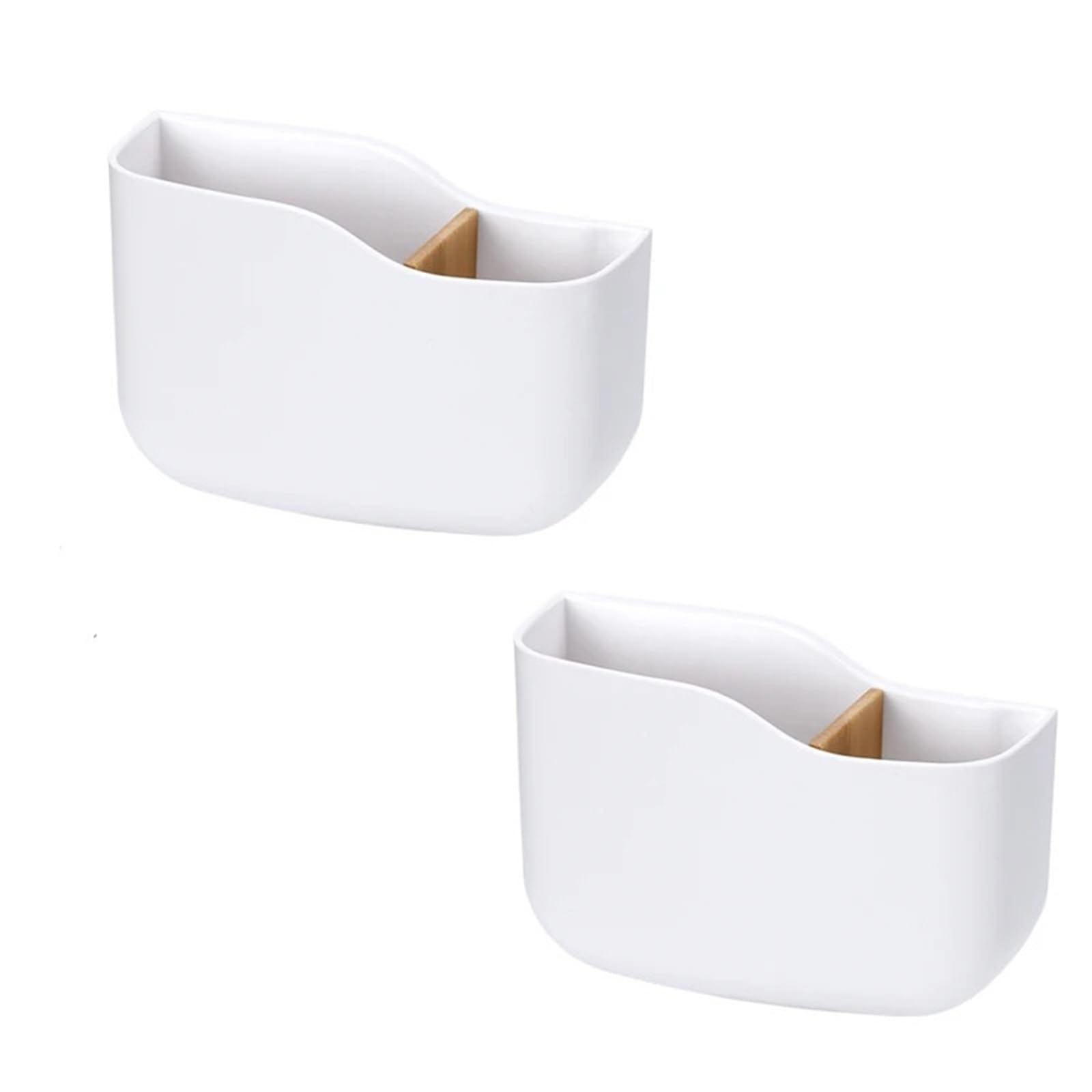 WUYXTO 2 Pcs Wall Mounted Storage Rack Multi-function Organizer Remote Control Box For TV Air Conditioner Phone For Desktop