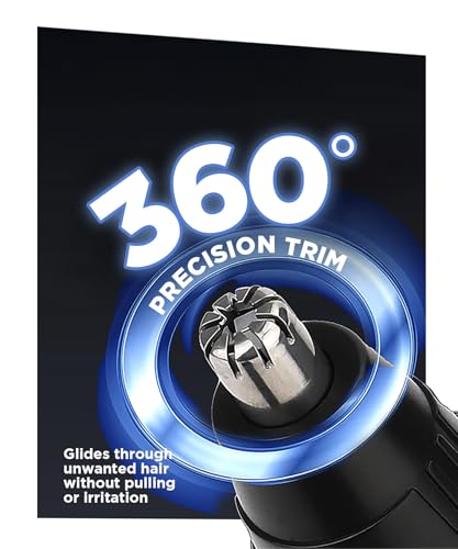 Image of Bombay Shaving Company Nose & Ear Trimmer for Men | 360 Dual Blade Precision Grooming | Type-C Fast Charging, IPX7 Waterproof, High-Speed Low-Noise Motor, 50 Min Runtime, Auto Hair Collection Filter
