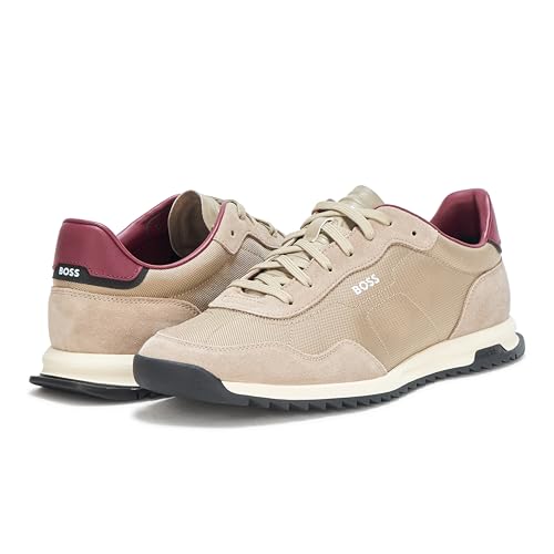 BOSS Men's Zayn Low Profile Suede Leather Two Tone Sneaker3