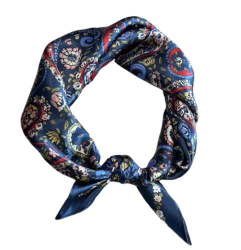 Image of ANDANTINO 100% Mulberry Silk Scarf -21 inch Square Neckerchief with Gift Packed