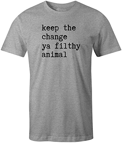 9 Crowns Tees Unisex Home Alone Christmas T-Shirt (KeepChange-Grey, 2XL)