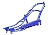 MICARGI Mustang Stretch Cruiser Bike Frame,26-in Steel Frame with Bike Chain Suitable for Lowrider Bike, Chopper Bike, and Electric Bike Conversion (Blue) #3