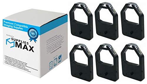SuppliesMAX Compatible Replacement for Panasonic KX-P1624/KX-P1654/KX-P2624/KX-P3624 Black Printer Ribbons (6/PK) (KX-P155)