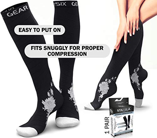 Image of Physix Gear Compression Socks 20-30 mmHg - Men & Women - Running, Nurses, Shin Splints, Flight, Travel