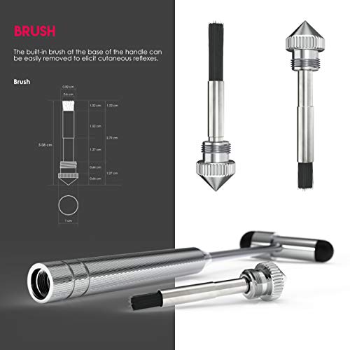 MDF Babinski Buck neurologischer Reflexhammer mit eingebautem Pinsel für Hautreflexe und Oberflächenreaktionen - Marineblau (MDF515BT-04)