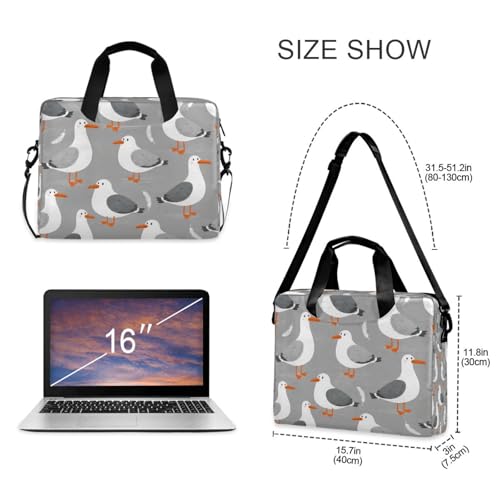 Maletín para laptop con diseño de aves y gaviotas miniatura 4