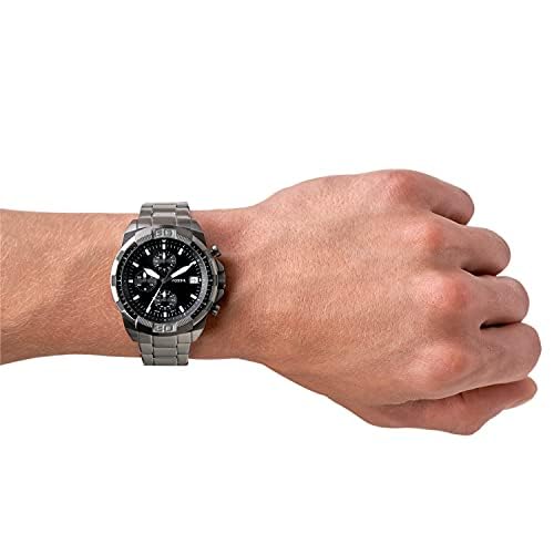 Image of Fossil Bronson Analog Black Dial Men's Watch-FS5852