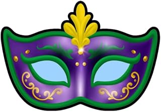 BTBS Mardi Fat Tuesday Jester Mask #2 Cookie Cutter with Stamp, PLA Plastic, Matte Finish, Hand Wash Only (5.0 Inch)