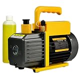 FavorCOOL Vacuum Pump, Single Stage HVAC Vacuum Pump 3.6 CFM Rotary Vane Vacuum Pump,1/4 HP 110V Air