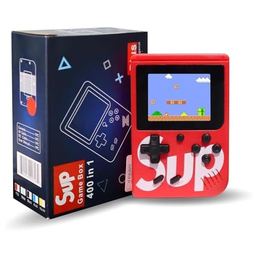Sup Game Box Console Portatile, 400 Giochi in 1, Display LCD, Cavo USB e AV inclusi, Nero
