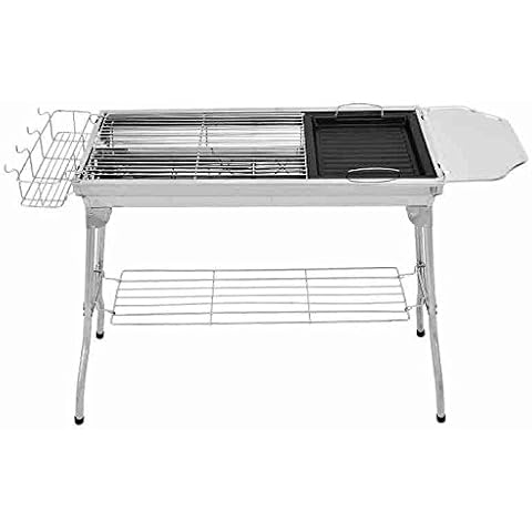 TIZZE Stainless Steel Foldable Charcoal Barbecue Grill Cover