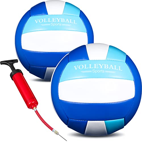 Chivao 2 Pcs Soft Volleyball Pool Volleyball Waterproof Size 5 Volleyball Water Volleyball For Pool Beach Indoor Outdoor Volleyball With Ball Pump And Ball Needle Accessories For Beginner Teen Adult #TOP30