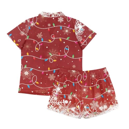 Image of Women's Short Sleeve Sleepwear Pajamas Nightwear with Pockets