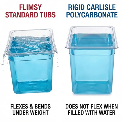 Poêle à aliments en polycarbonate Carlisle pour stocker et organiser les ingrédients