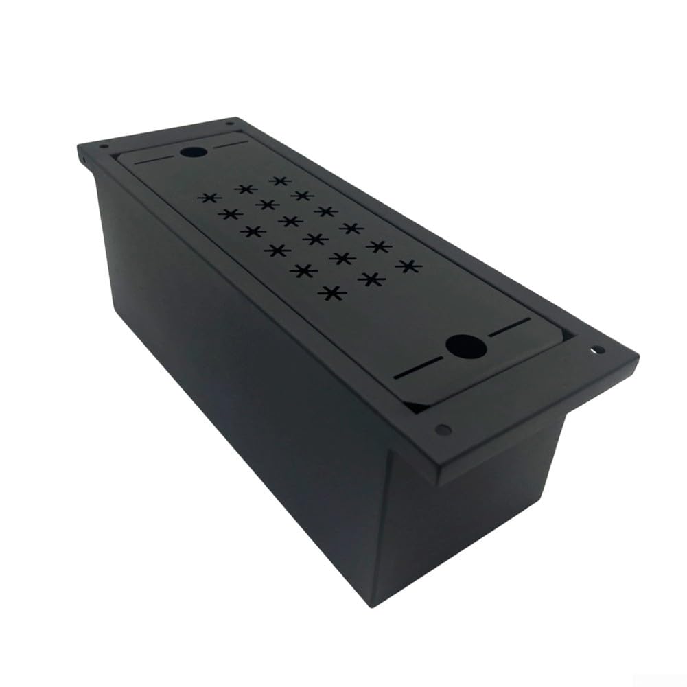 Caja organizadora de almacenamiento para mesa de camping IGT, construcción totalmente de acero, resistente al calor, para equipo de cocina al aire libre, negro (sin asa)