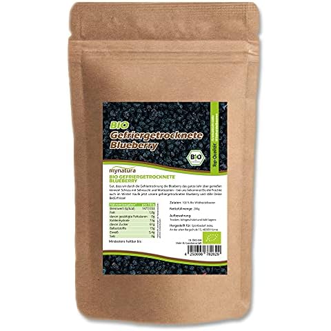 Mynatura gefriergetrocknete Bio Wildheidelbeeren I Heidelbeere I Früchte I Beeren I Naturprodukt I Bio-Qualität I Beutel Cover