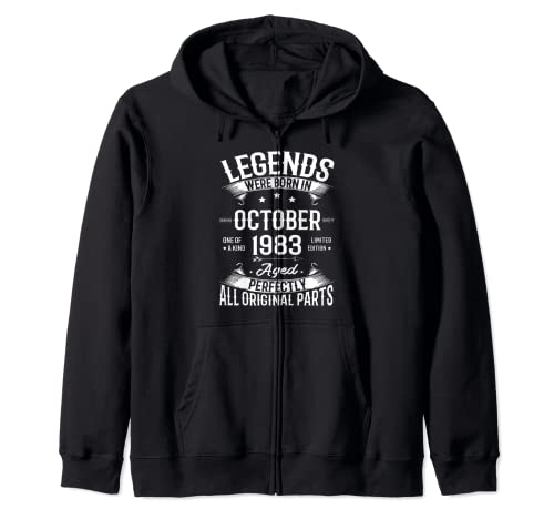 Legends Were Born in October 1983 39th Birthday 39 Years Old Sudadera con Capucha