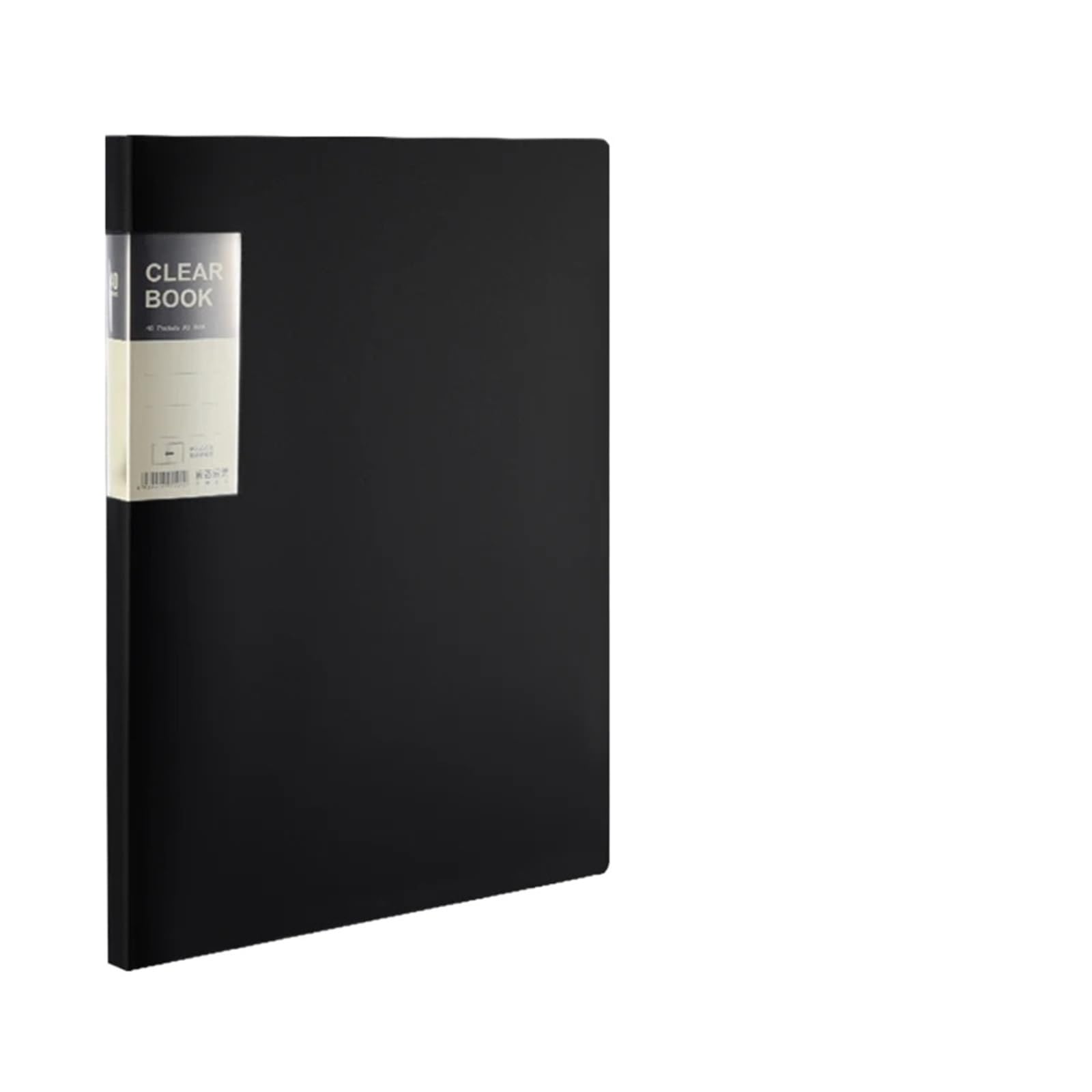 20/30/40/60 Pages A4 côté Transparent épaississement dossier multicouche couverture de fichier bureau école Pour Le Stockage Du Papier(Black-60Pages)