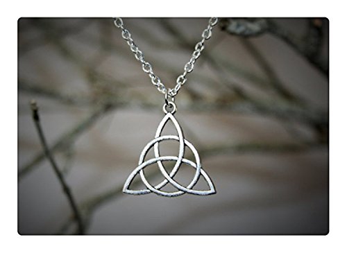Silver Celtic Trinity Knot Necklace Irish Celtic Knot with Silver Chain Necklace Silver Trinity