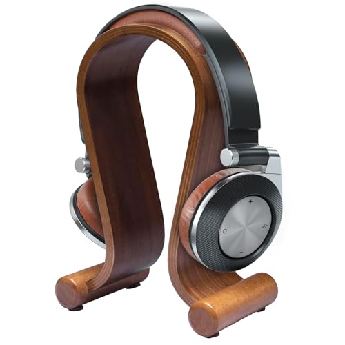 Tebery - Support universel pour casque audio - Bois de noyer