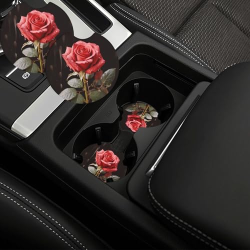 Portavasos para carro universales de caucho negro 2 piezas miniatura 1