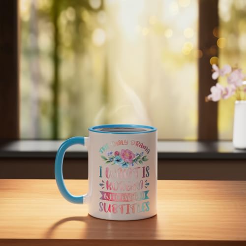 Taza de cerámica con diseño de drama coreano 11 oz miniatura 3
